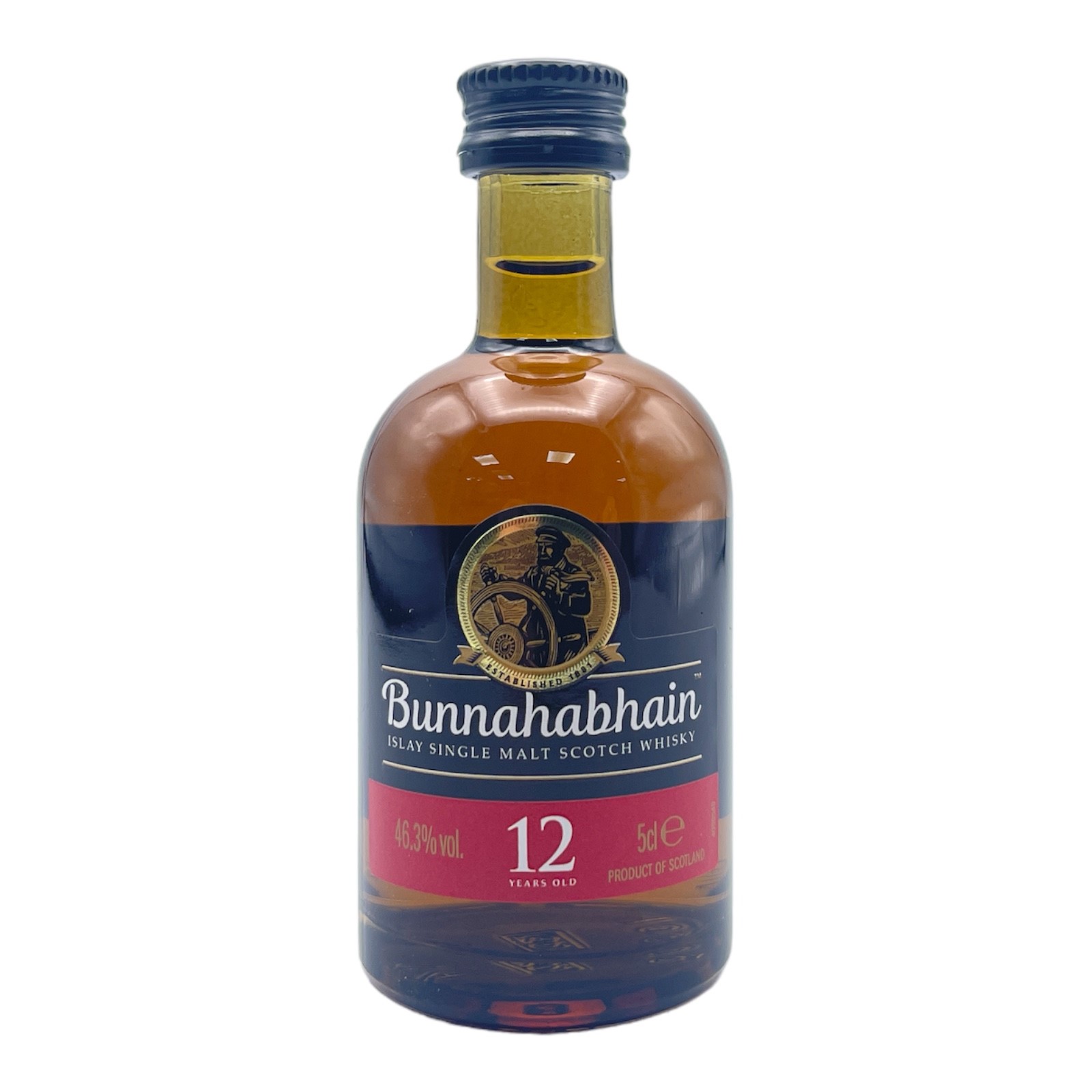 BUNNAHABHAIN 12 Year Old Islay Single Malt Scotch Whisky Miniature (5cl) 46.3%abv (los) Image
