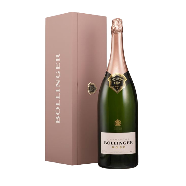 BOLLINGER Brut Rose NV Wood Presentation Box Jeroboam (300cl) Image
