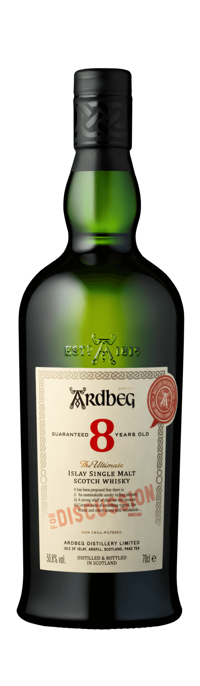 ARDBEG 'Guaranteed 8 Years Old' Committee Release 'The Ultimate' Islay Single Malt Whisky Bottle (70cl) 50.8%abv Image