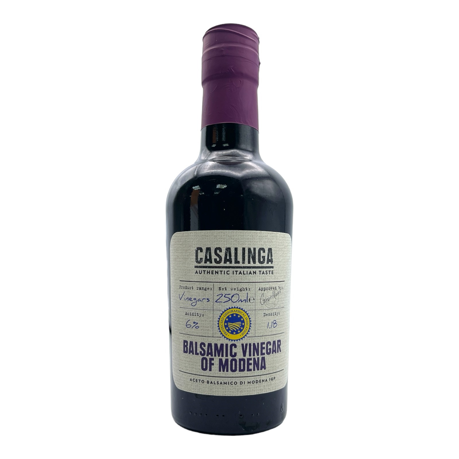 CASALINGA Balsamic Vinegar Of Modena 250ml Bottle VEG/VGN Image