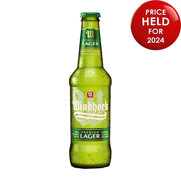 WINDHOEK Namibian Lager Bottle (330ml) 4%alc - SINGLE bbe10/25 Image