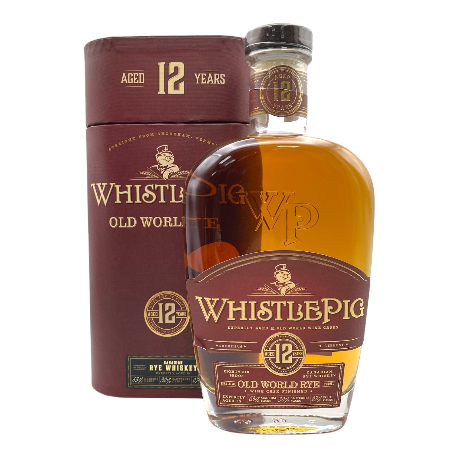 WHISTLEPIG FARM Old World Series Cask Finish 12 Year Old Straight Rye Whiskey - Vermont Bottle (70cl) 43%abv - NO DISCOUNT Image