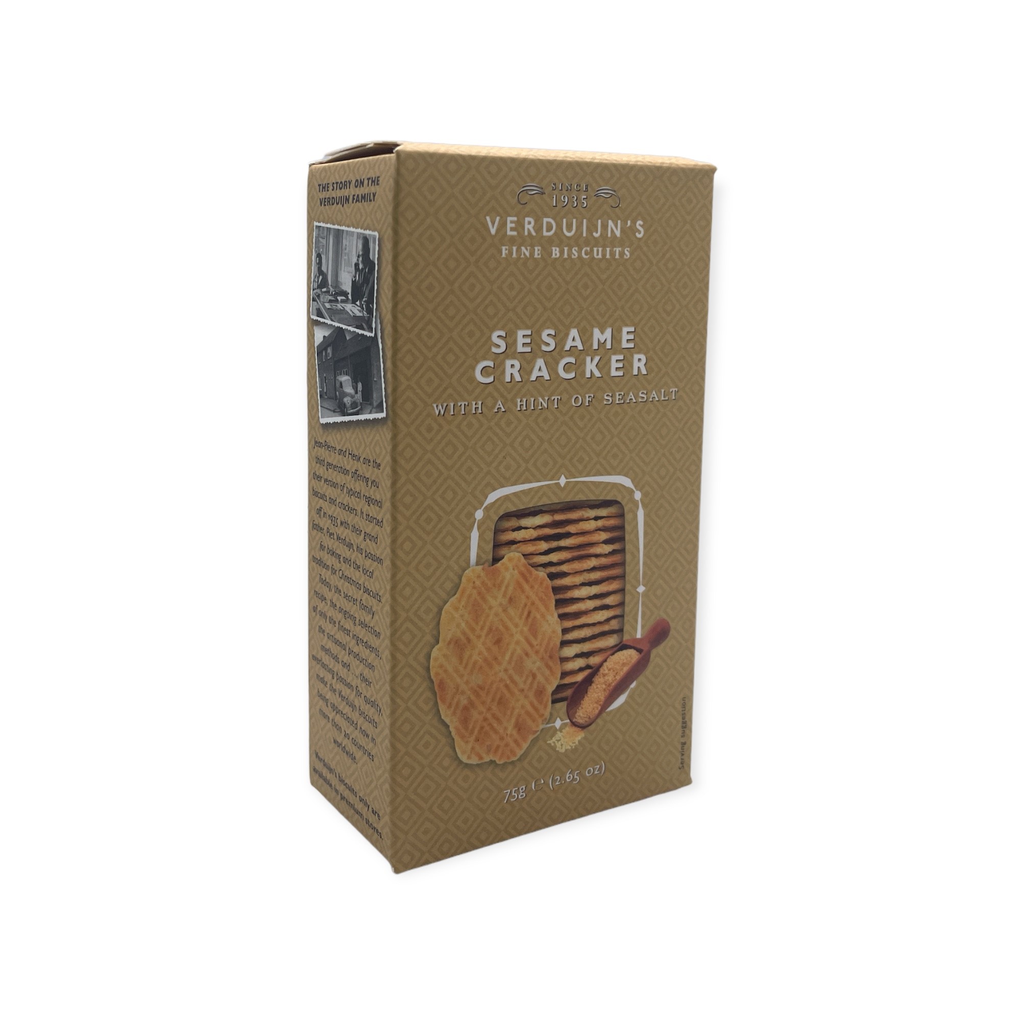 VERDUIJNS Sesame Crackers with Sea Salt 75g Pack Image