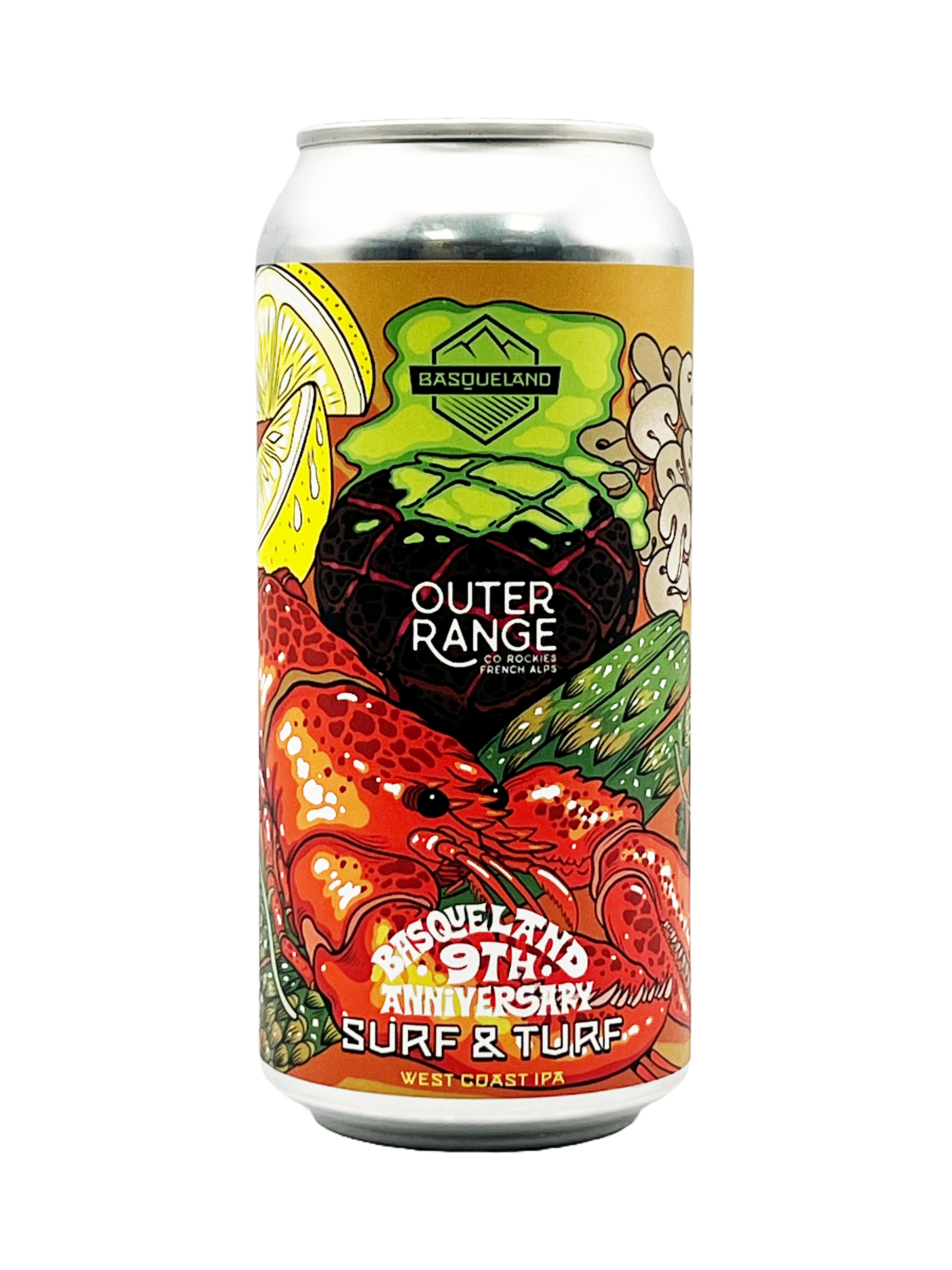 BASQUELAND x Outer Range ' Surf & Turf'  WCIPA 440ml CAN 7%abv - SINGLE bbe07/25 SOLD OUT Image