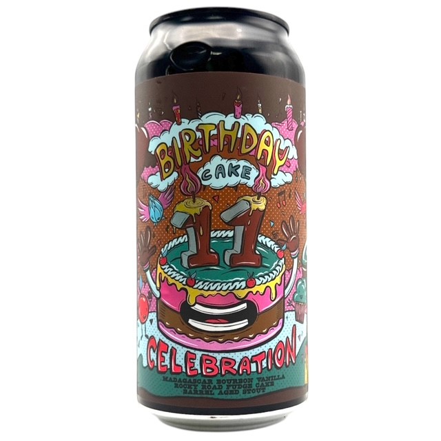 AMUNDSEN '11th Birthday Cake No1' Madagascar Bourbon Vanilla Rocky Road Fudge Cake Aged Stout CAN (440ml) 11.5% bbe11/29 Image