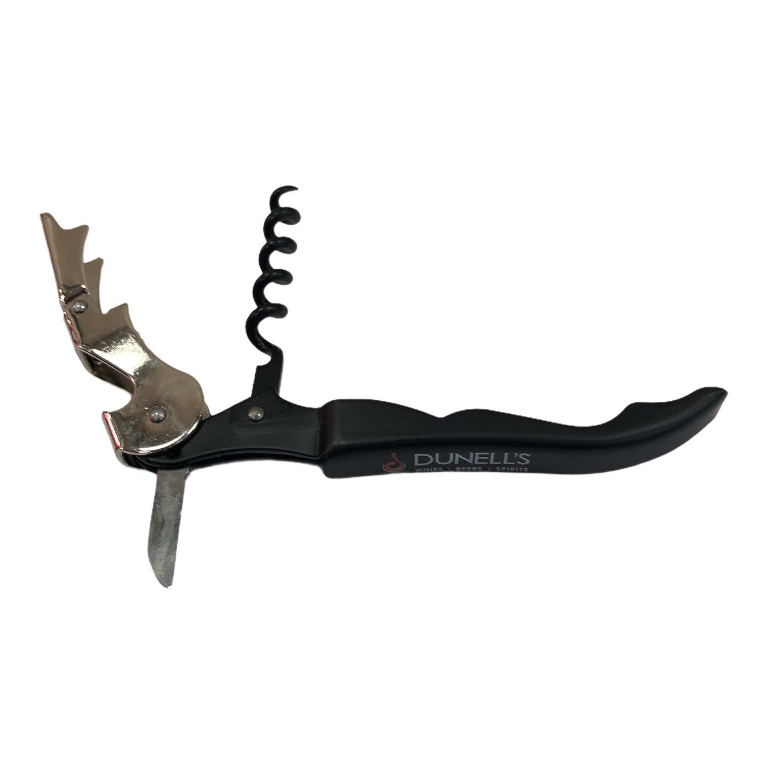 DUNELL'S Pulltap's Black Double-Lever Branded Corkscrew Each  Image