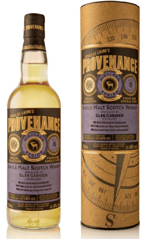 DOUGLAS LAING Provenance Glen Garioch 8 Year Old Single Cask Highland Malt (Dist. Feb 2014) Bottle (70cl) 46%abv (los) Image