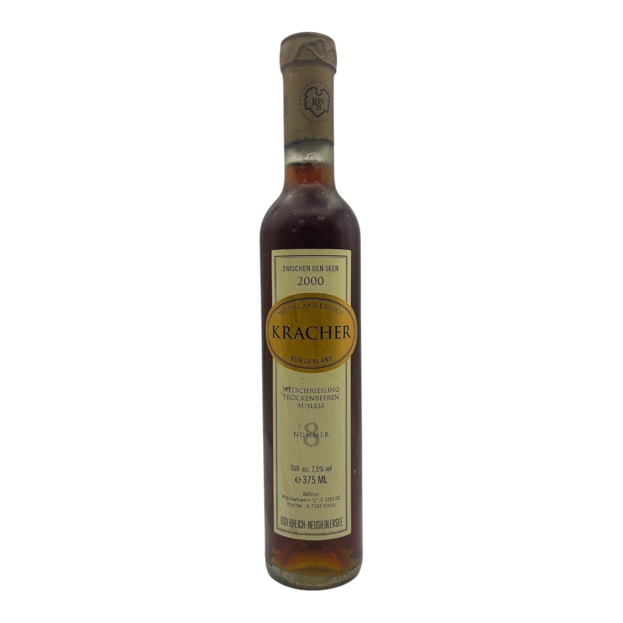 KRACHER 'Weinlaubenhof' Trockenbeerenauslese No 8 Welschriesling 'Nouvelle Vague' 2000 HALF Image