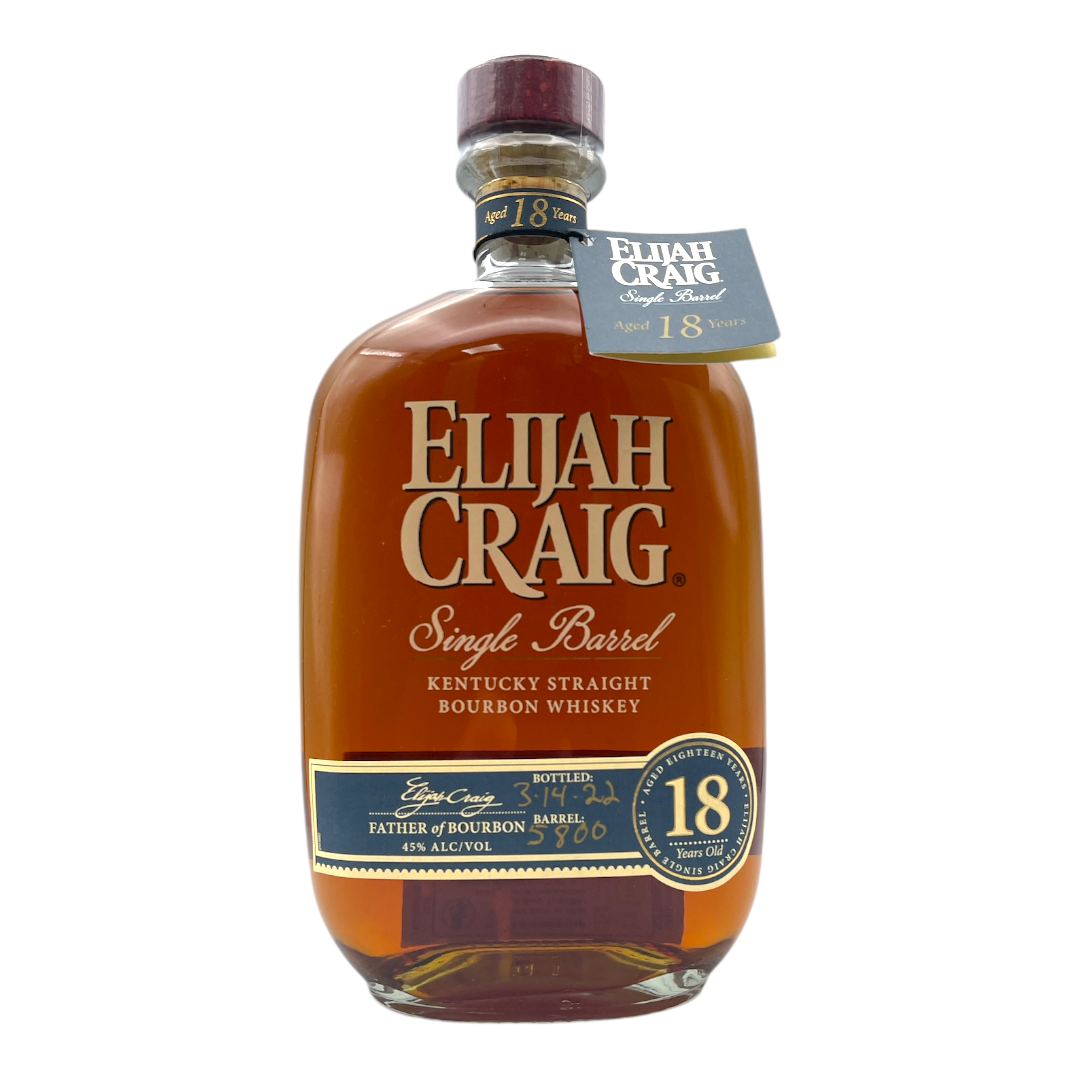 ELIJAH CRAIG 'Single Barrel' 18 Year Old *Extremely Limited* Kentucky Straight Bourbon Bottle (75cl) 45%abv - NO DISCOUNT Image