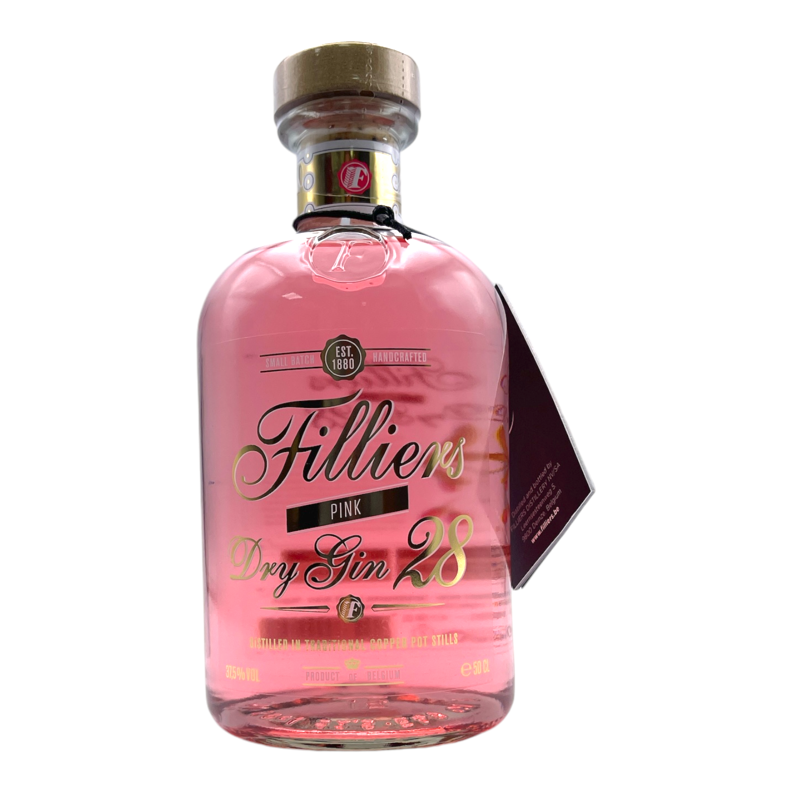 FILLIERS DISTILLERY 'Pink Gin' from Belgium Bottle (50cl) 37.5%abv Image