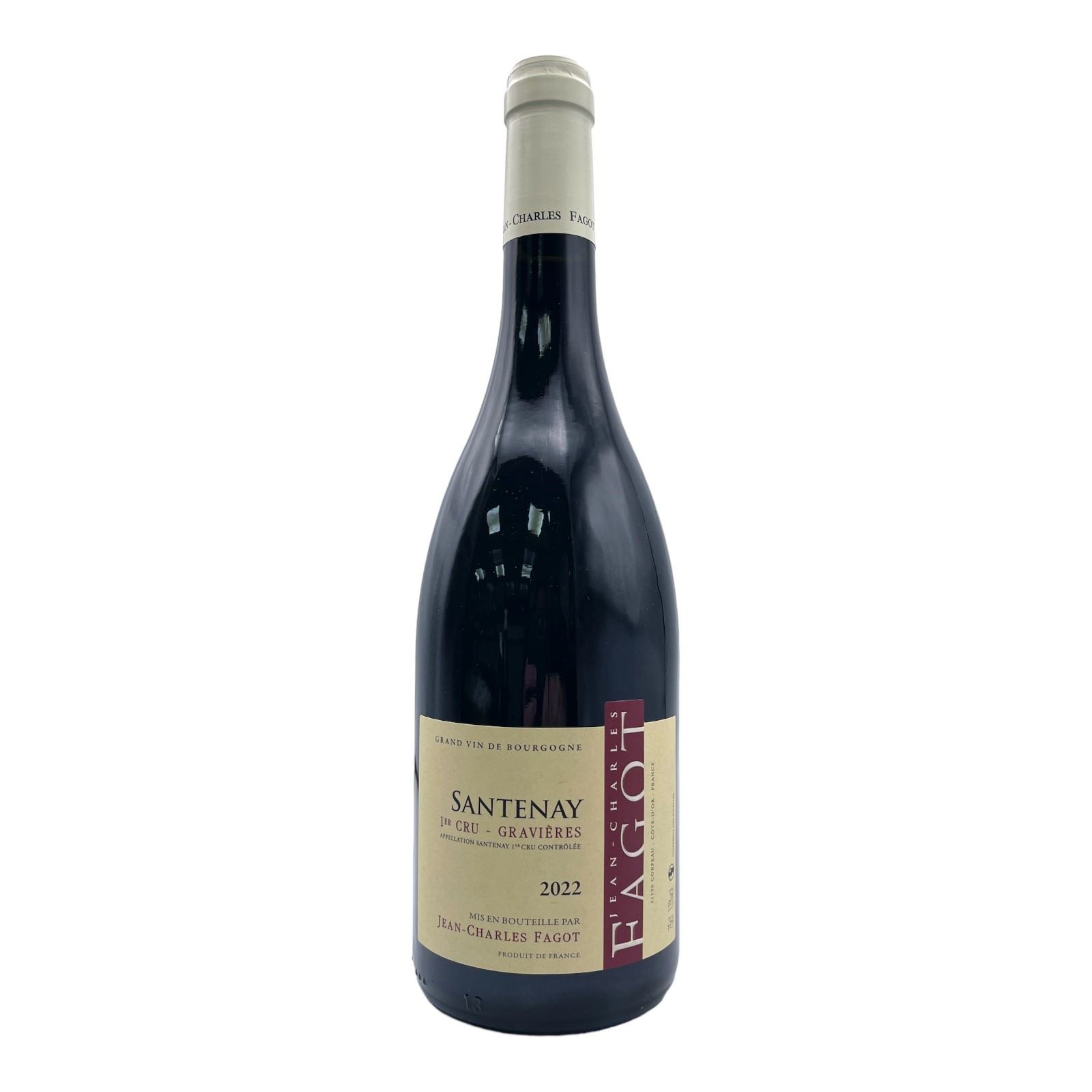 JEAN-CHARLES FAGOT Santenay 1er Cru 'Les Gravieres' 2022 Bottle Image