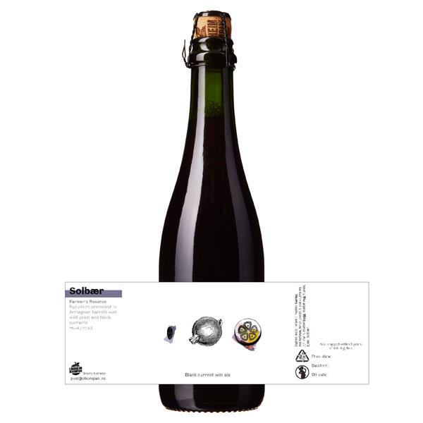 LINDHEIM OLKOMPANI 'Solbaer' Farmers Reserve BA Blackcurrant Wild Ale 375ml Bottle 7%abv - SINGLE SOLD OUT Image