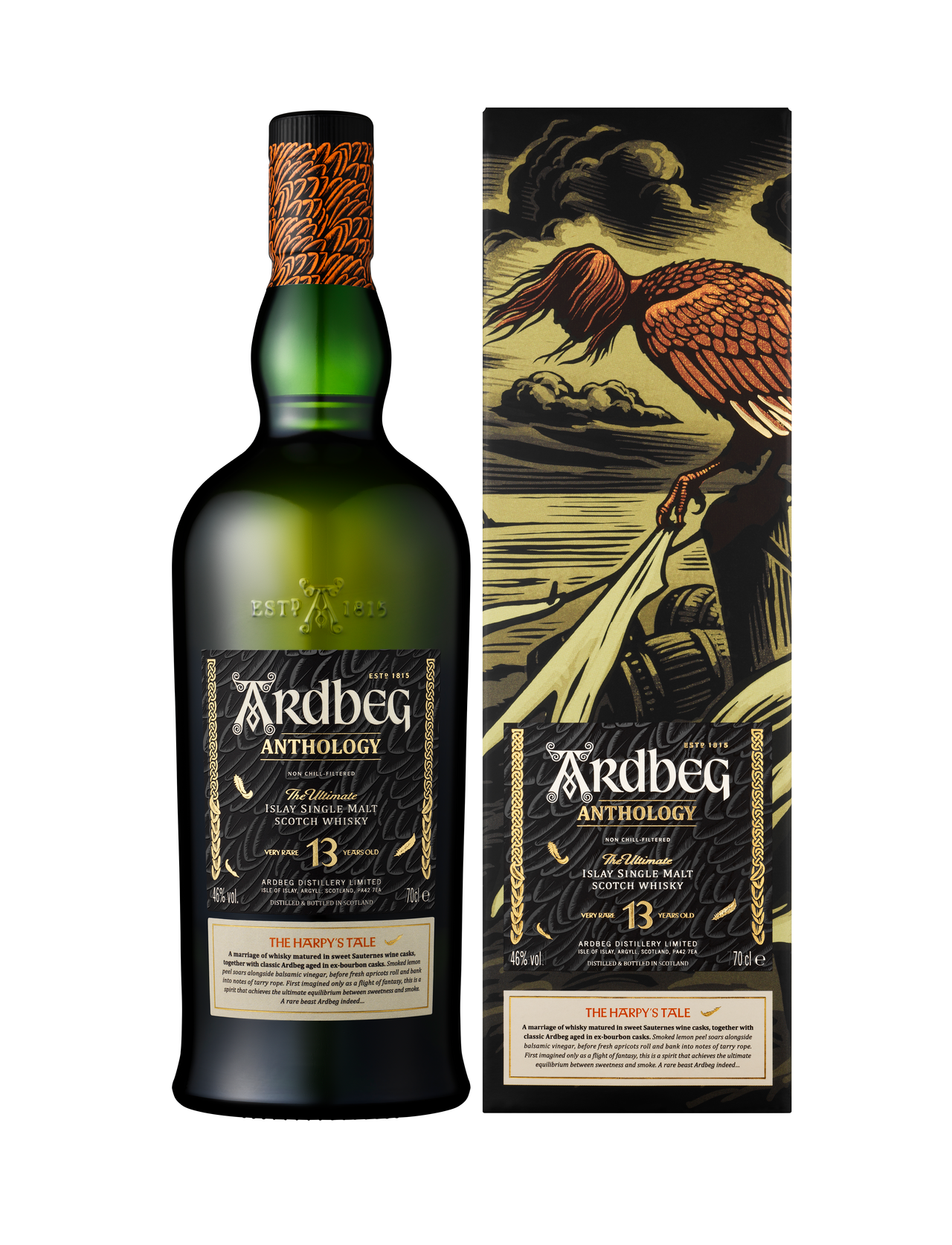 ARDBEG Anthology 2023 'The Harpy’s Tale' Very Rare 13 Year Old Single Islay Malt Bottle (70cl) 46%abv - NO DISCOUNT (los) Image