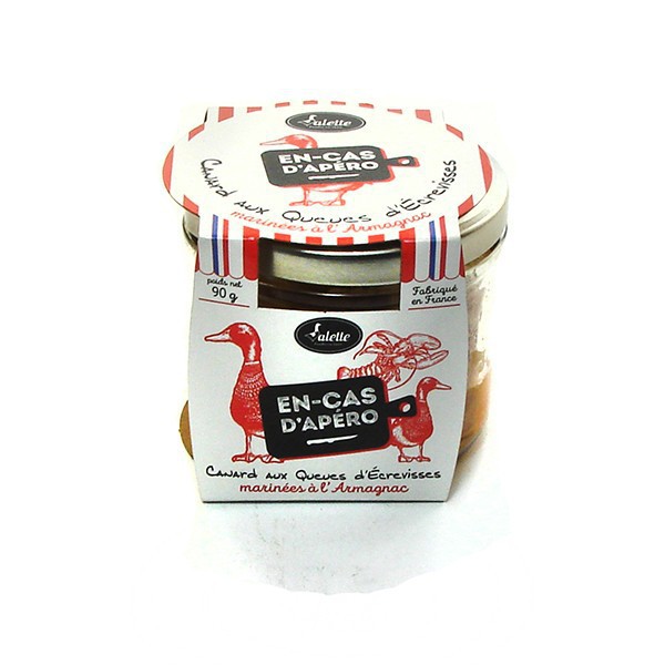 VALETTE L'En Cas de Canard aux Queues d'Ecrevisses Marinees a l'Armagnac 90g Jar (61583VA 10) Image