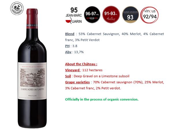 CARRUADES DE LAFITE of Chateau Lafite Rothschild Pauillac 2022 OWC x 3 Bottles - PRE-RELEASE Image