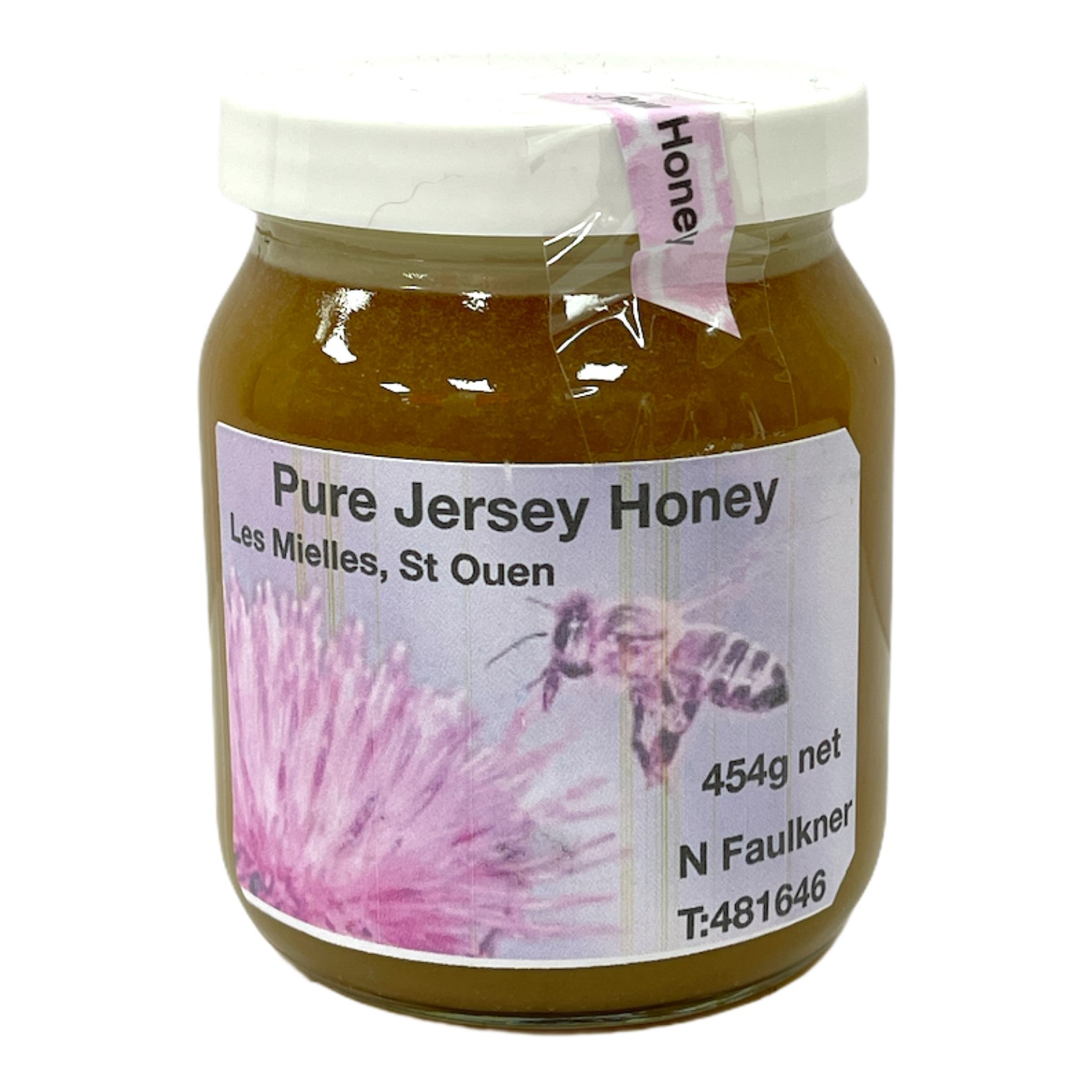 PURE JERSEY HONEY (Nick Faulkner) 454g Jar (Local/Untreated) Image