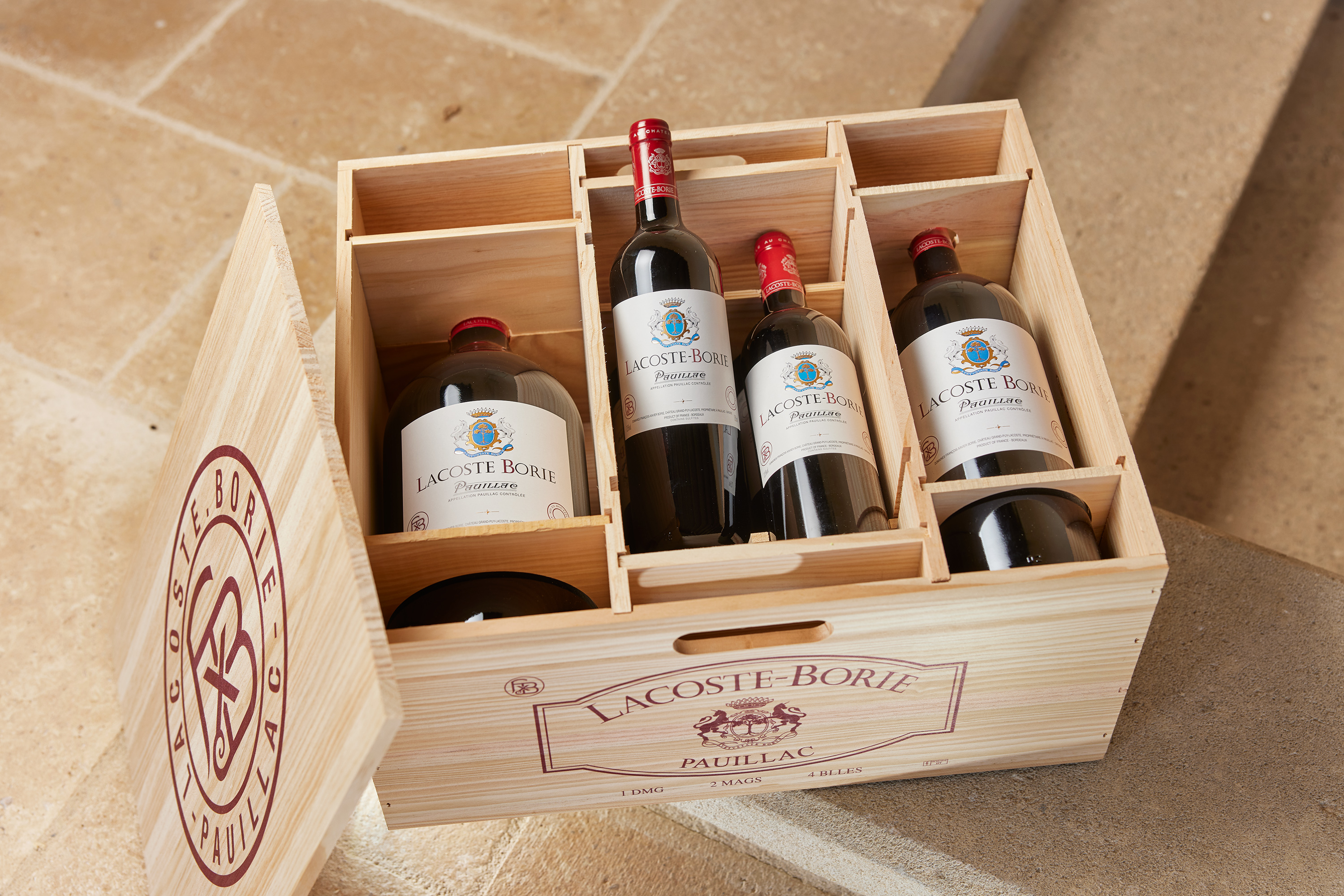 LACOSTE-BORIE Pauillac 2022 Mixed-Format Case 1 double magnum, 2 magnums & 4 bottles - PRE-RELEASE Image