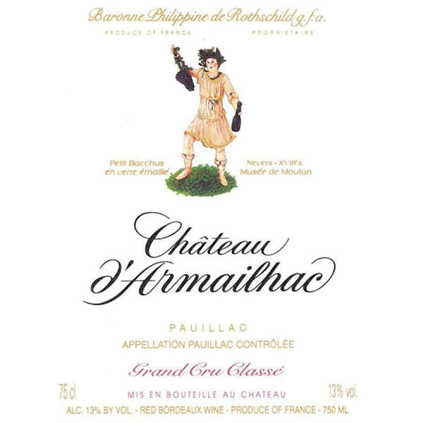 CHATEAU D'ARMAILHAC 5eme Grand Cru Classe Pauillac 2023 Wooden Case x 6 Bottles - PRE-RELEASE Image