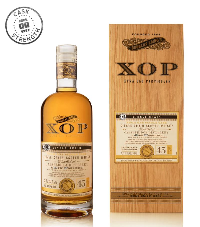 DOUGLAS LAING XOP Xtra Old Particular 45 YO Carsebridge Single Cask Lowland Malt (Dist.10/76) - NO DISCOUNT Image