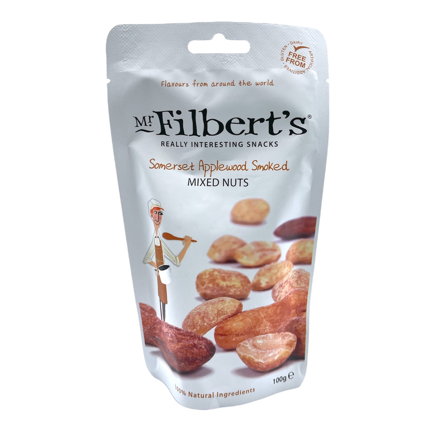 MR FILBERT'S Somerset Applewood Smoked Mixed Nuts 100g Bag Image