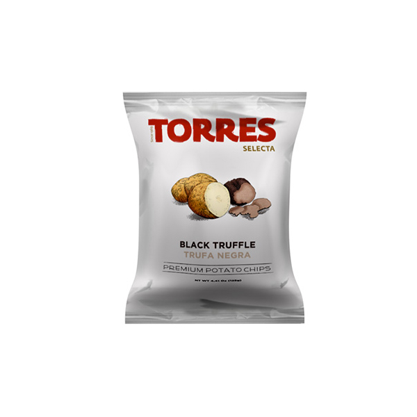 TORRES 'Selecta' Black Truffle Flavoured Premium Crisps 125g Bag Image