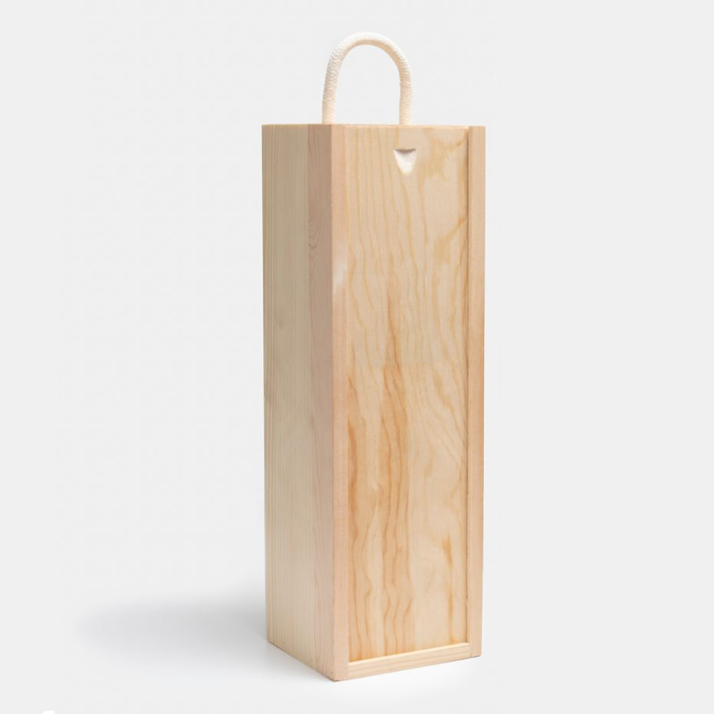 1 Bottle Wooden Box with Sliding Lid - BW01 Image