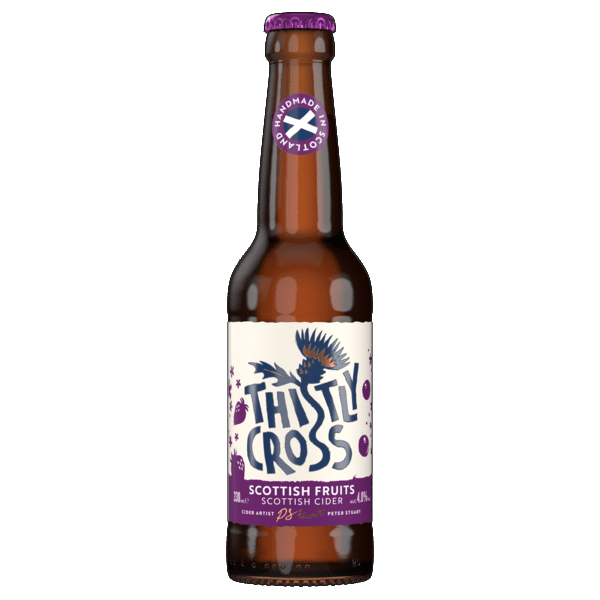 THISTLY CROSS Scottish Fruits Scottish Cider 3.4%abv 330ml Bottle - SINGLE - GF/VGN (rtc) bbe11/25 Image