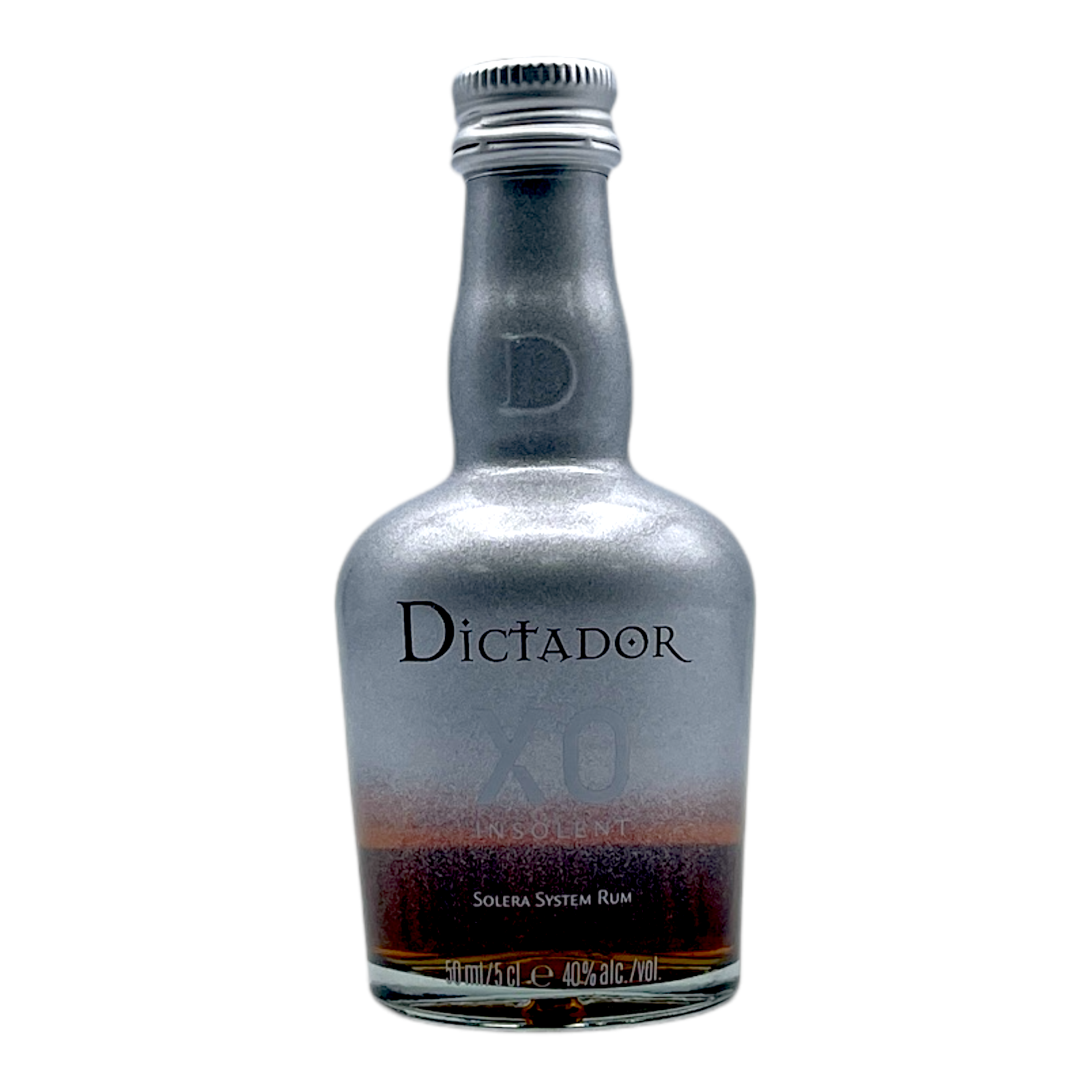 DICTADOR Rum XO 'Insolent' Aged in Sherry & Port Barrels Colombian Aged Rum Miniature (5cl) 40%abv -NO DISCOUNT (los) Image
