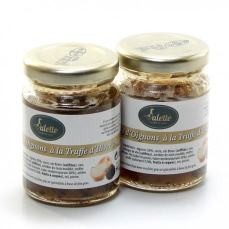 VALETTE La Compotee d'Oignons a la Truffe d'Hiver 1% (Brumale et Melanosporum 30%) 90g Jar (43030VA 00) Image