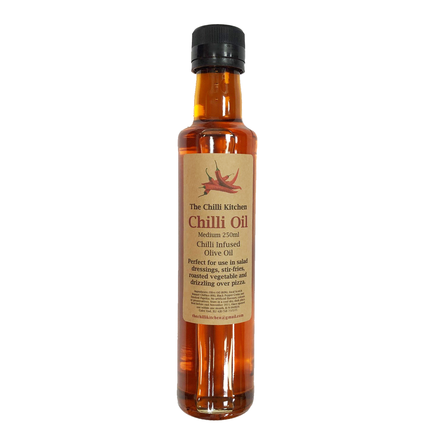 THE CHILLI KITCHEN Chilli Oil - MEDIUM (250ml) Bottle Image