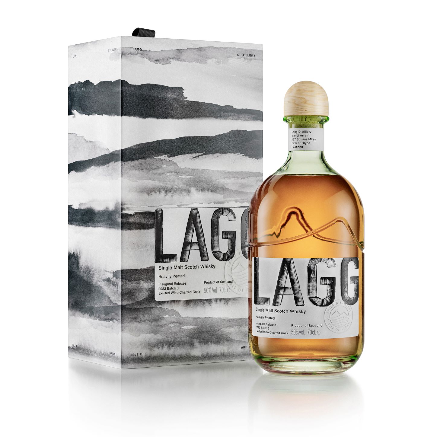 LAGG DISTILLERY Inaugural Release 2022 Batch 3 Isle of Arran Single Malt Whisky Bottle (70cl) 50%abv - NO DISCOUNT (los) Image