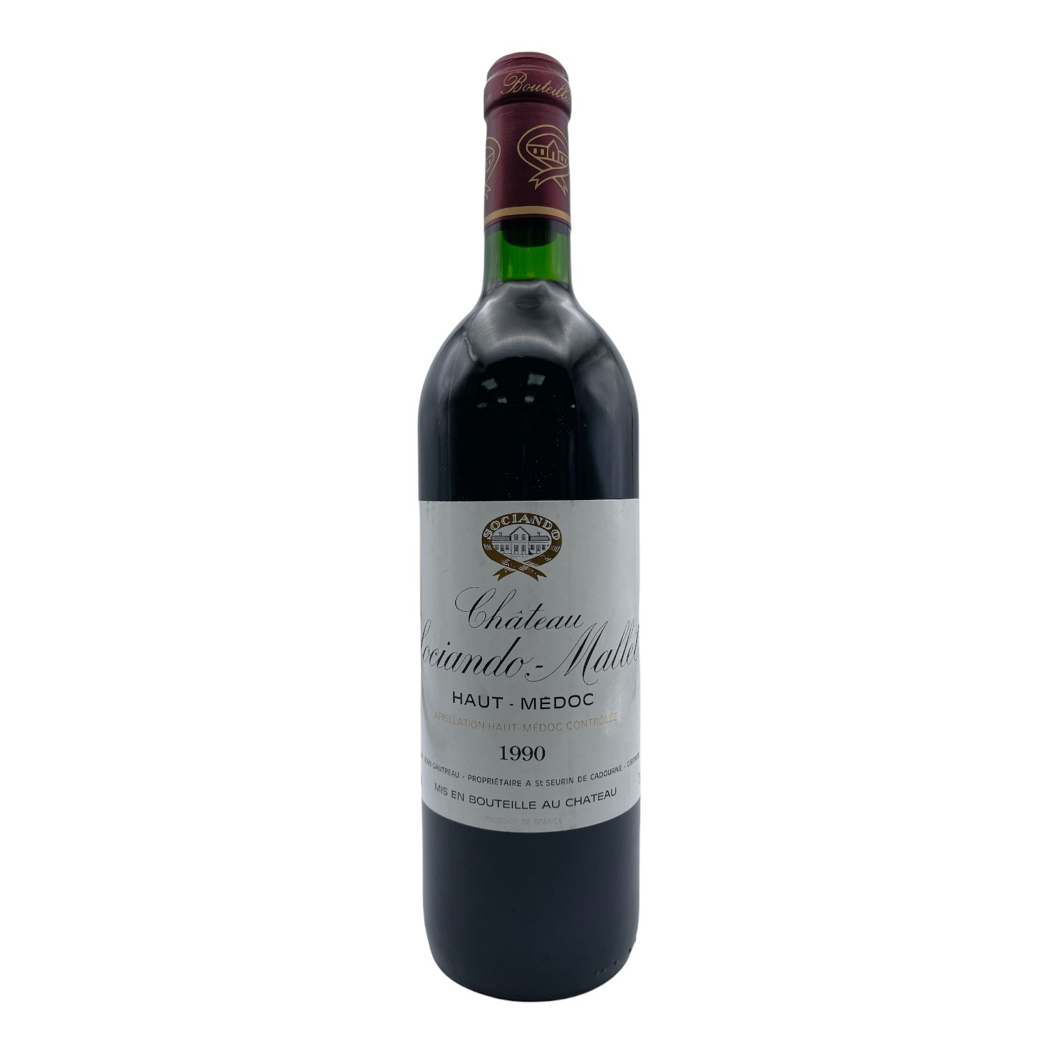 CHATEAU SOCIANDO-MALLET Haut-Medoc 1990 Bottle - NO DISCOUNT Image