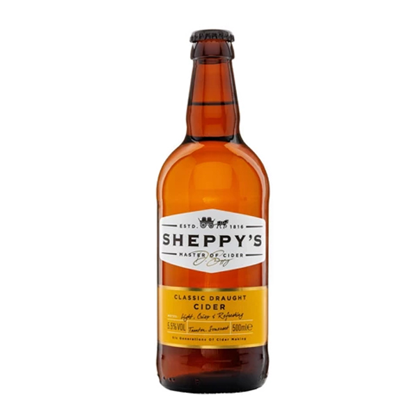 SHEPPYs Classic Draught Cider CASE x 12 Bottles (500ml) 5.5%abv SOLD OUT Image