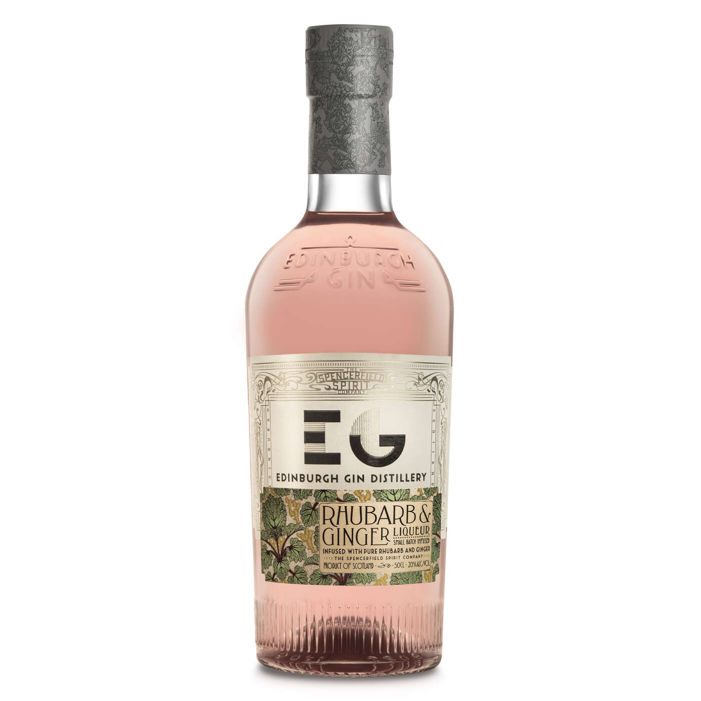 EDINBURGH Rhubarb & Ginger Gin Liqueur from Scotland HALF LITRE (50cl) 20%abv (los) Image