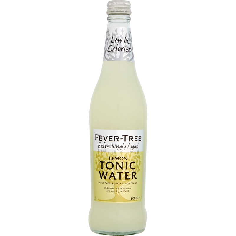 FEVER TREE Refreshingly Light Lemon Tonic Water Bottle (500ml) GF/DF/VEG/VGN - SINGLE Image