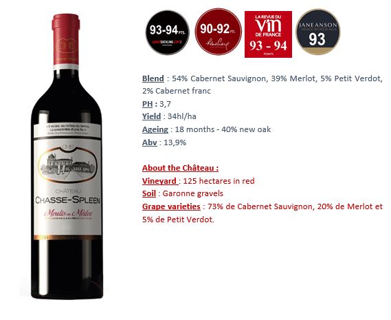 CHATEAU CHASSE-SPLEEN Cru Bourgeois Haut-Medoc 2022 OWC x 6 Bottle - PRE-RELEASE Image