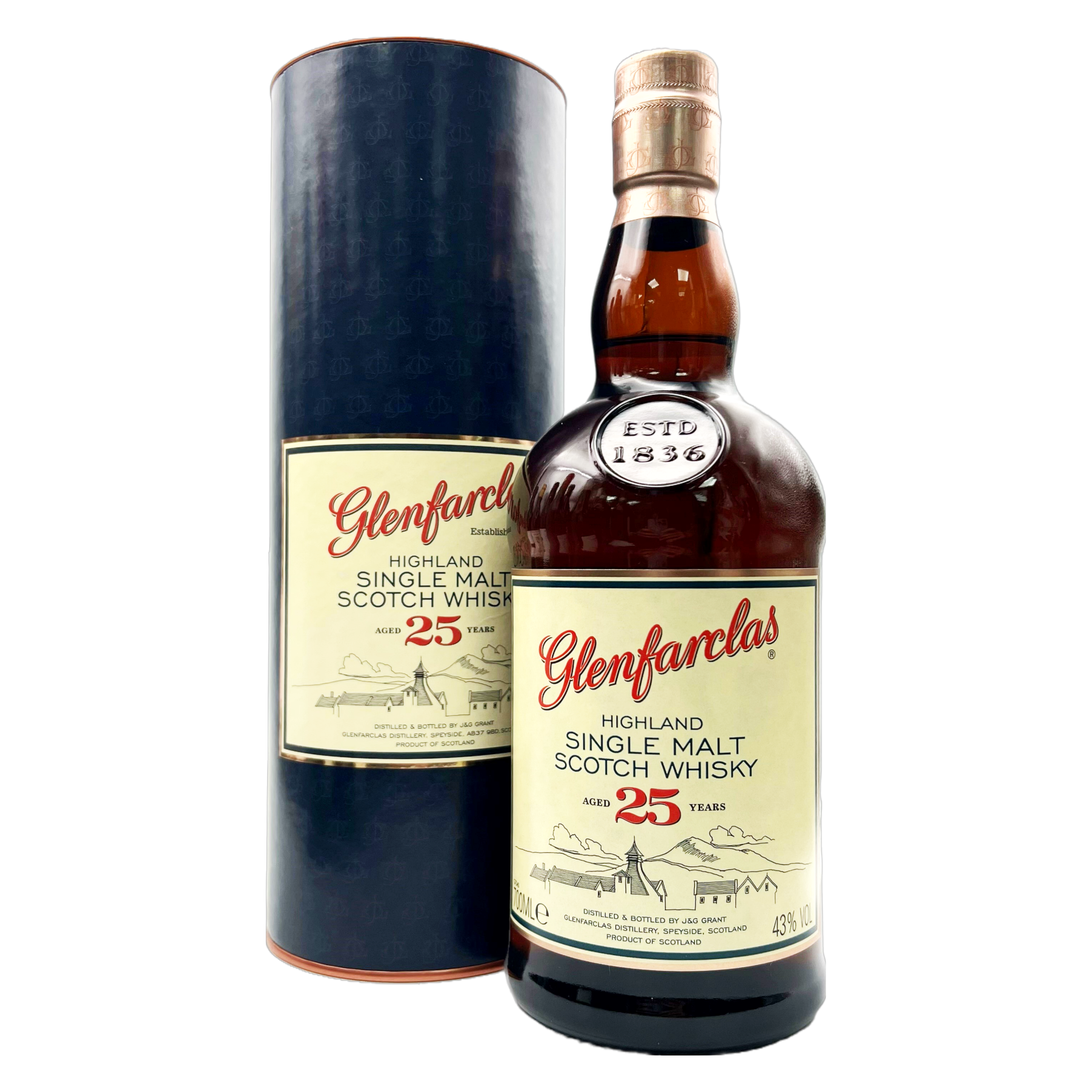 GLENFARCLAS 25 Year Old Small Batch Highland Single Malt Whisky Bottle (70cl) 43%abv - NO DISCOUNT (los) Image