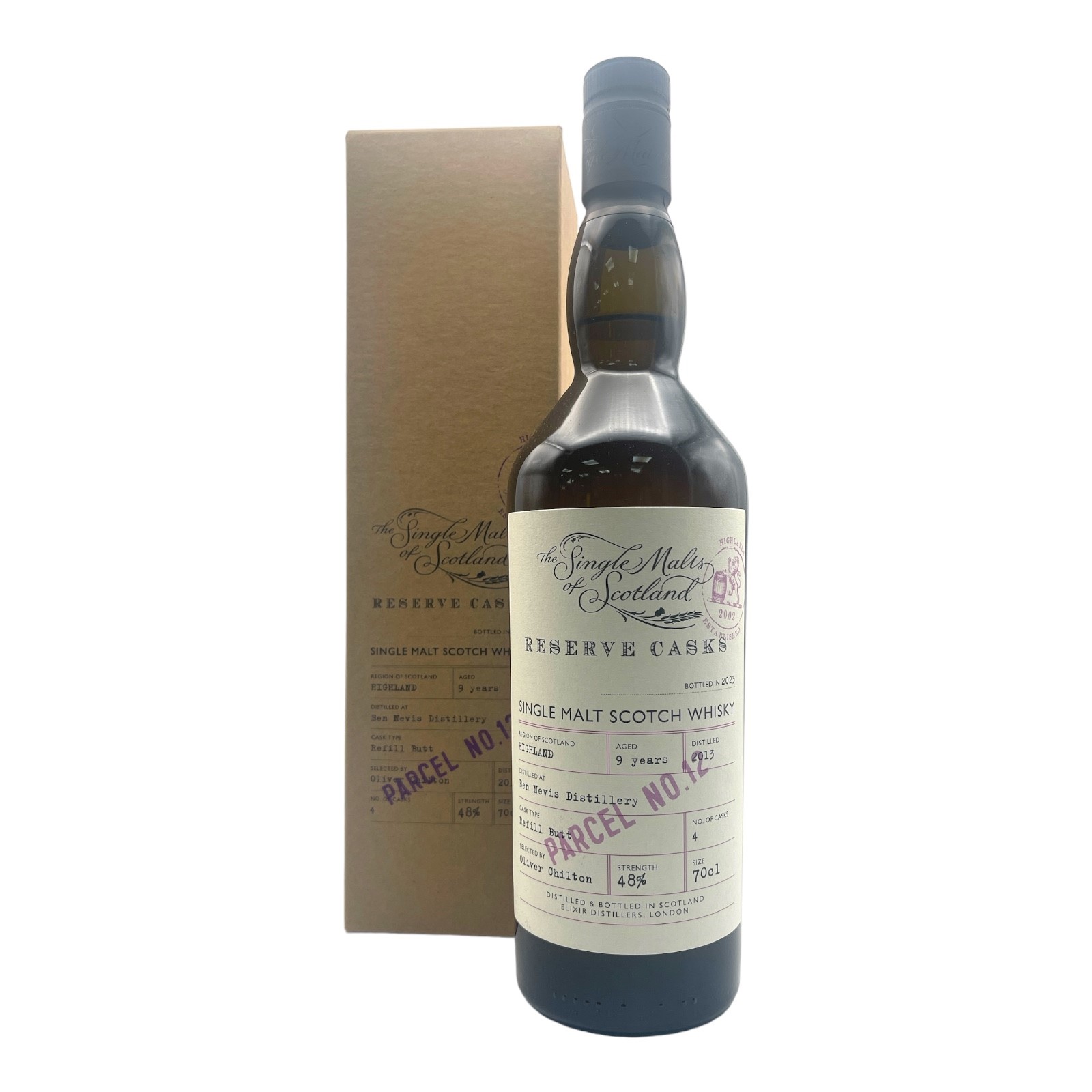 ELIXIR DISTILLERS 'Reserve Cask Parcel No12' 9 year old Ben Nevis Highland Single Malt Whisky Bottle (70cl) 48%abv (los) Image
