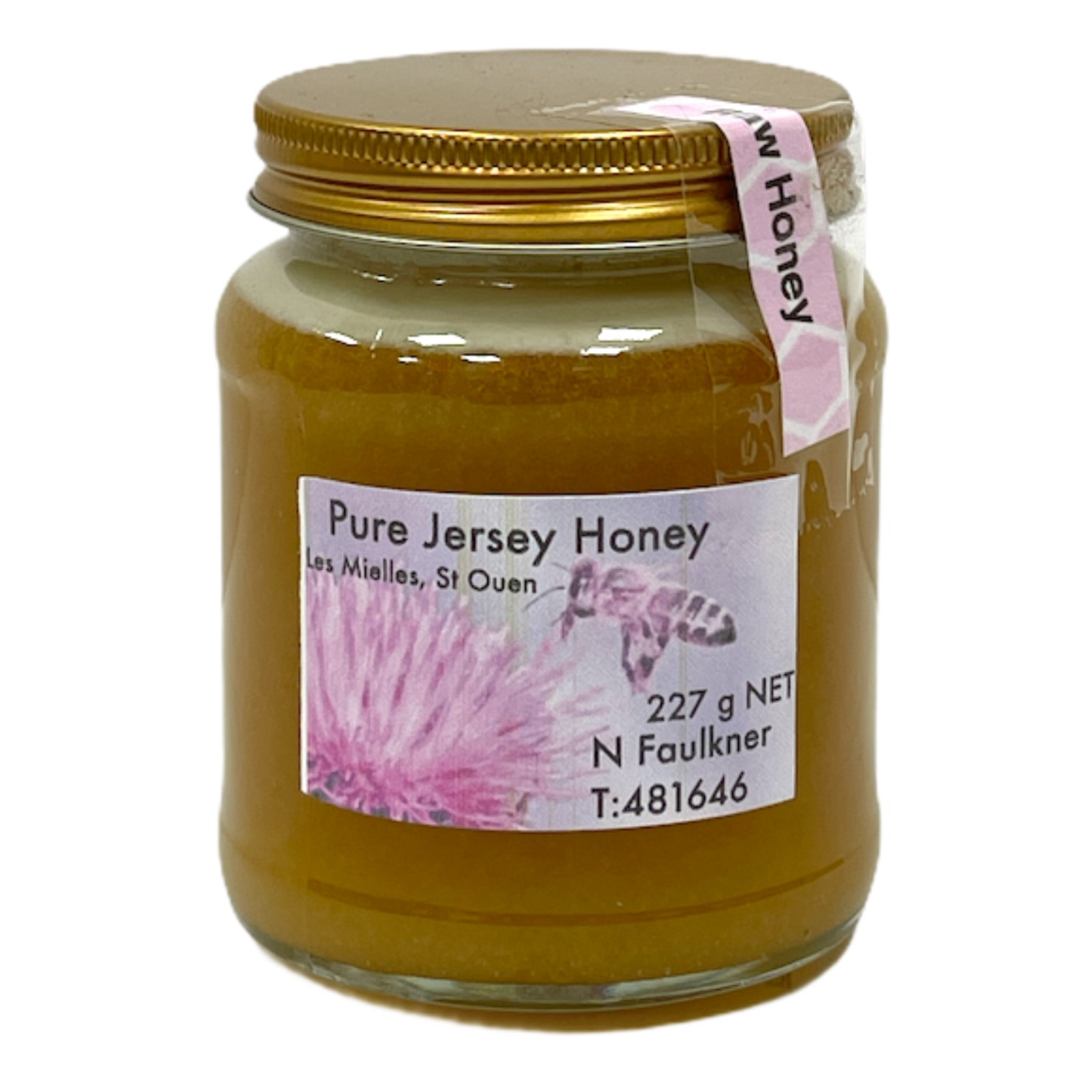 PURE JERSEY HONEY (Nick Faulkner) 1/2lb 227g Jar (Local/Untreated) - NO DISCOUNT Image