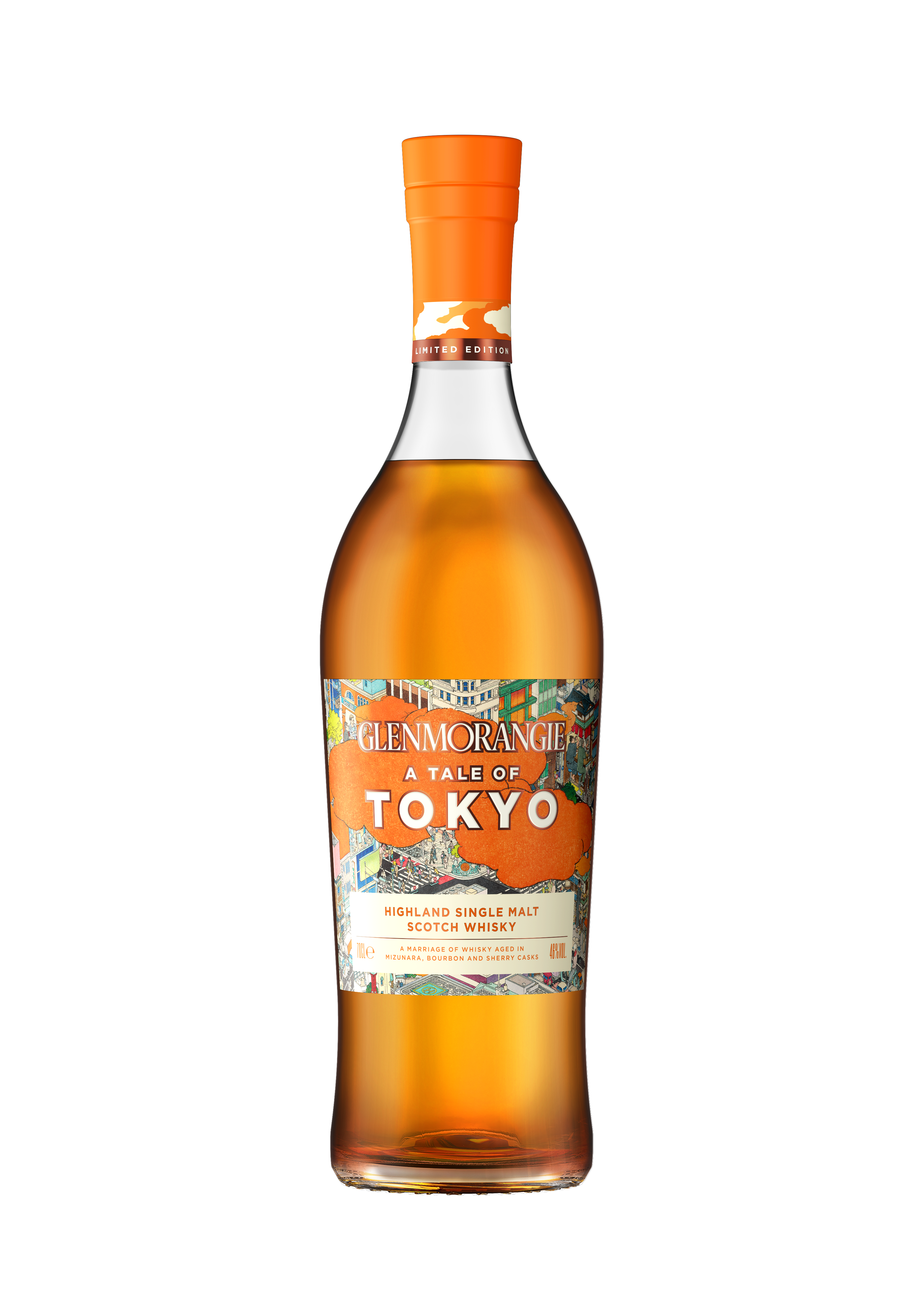 GLENMORANGIE 'A Tale of Tokyo' Mizunara/Bourbon/Sherry Cask Highland Single Malt Scotch Bottle (70cl) 46%abv - NO DISCOUNT Image