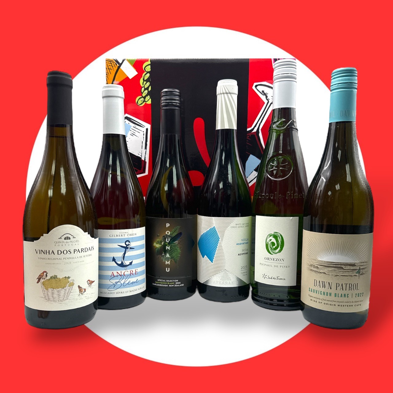 6 CRISP, DRY WHITE WINES No.02 Mixed Case x 6 Bottles Image