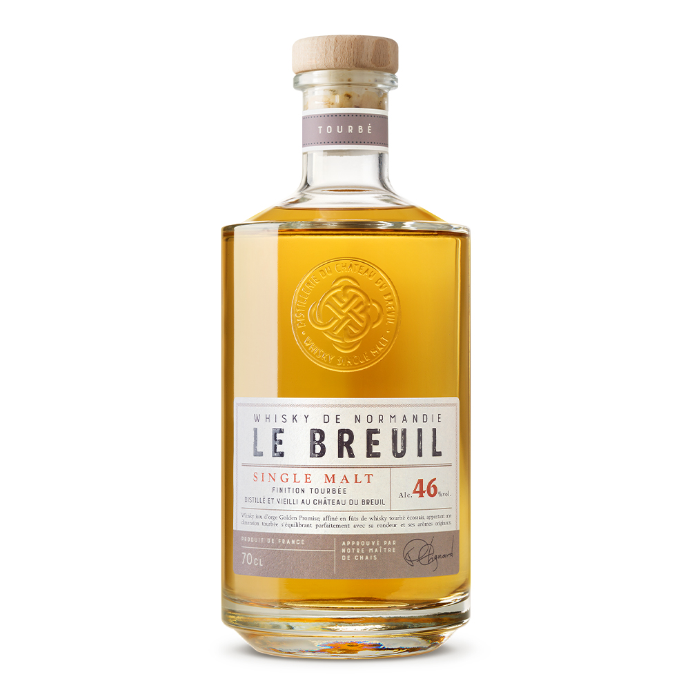 LE BREUIL 'Tourbe' Peated Oak 3 Year Old French Single Malt Whisky by Chateau du Breuil Bottle (70cl) 46%abv (los) Image
