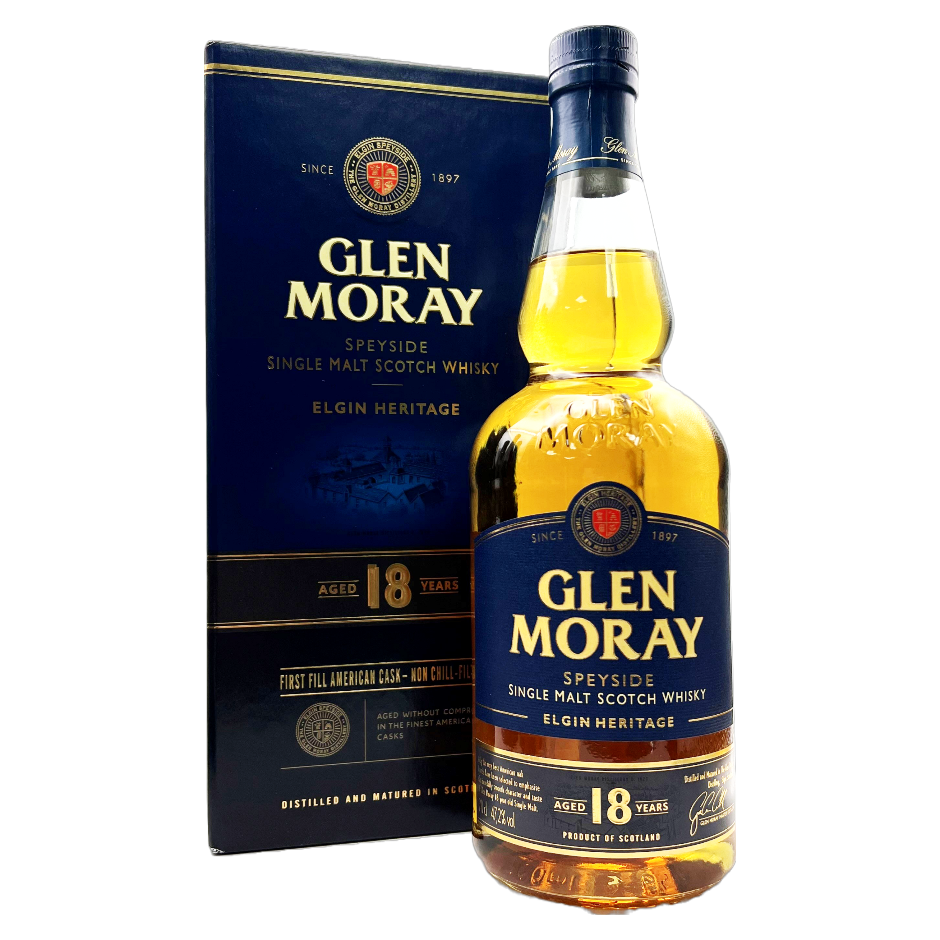 GLEN MORAY 18 Year Old Speyside Single Malt Whisky 'Elgin Heritage' Bottle (70cl) 47.2%abv (los) Image
