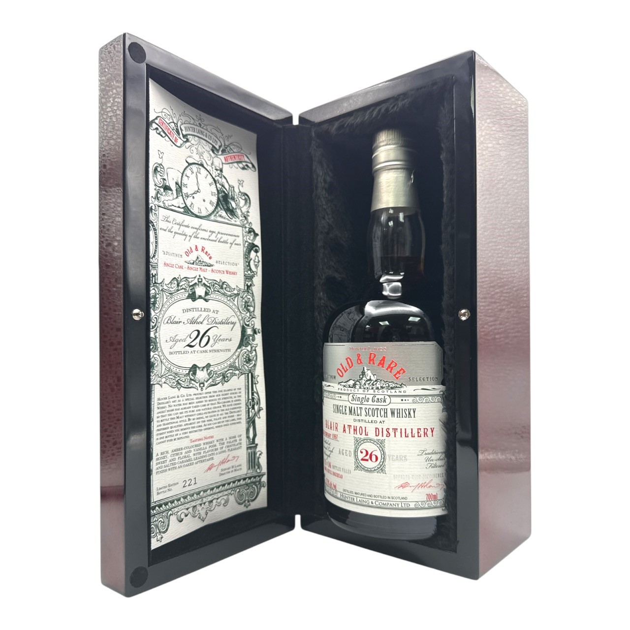 HUNTER LAING & CO 'Old & Rare' Single Cask Blair Athol 26 Year Old Highland Single Malt Scotch Bottle (70cl) 57.5%abv - NO DISCOUNT Image