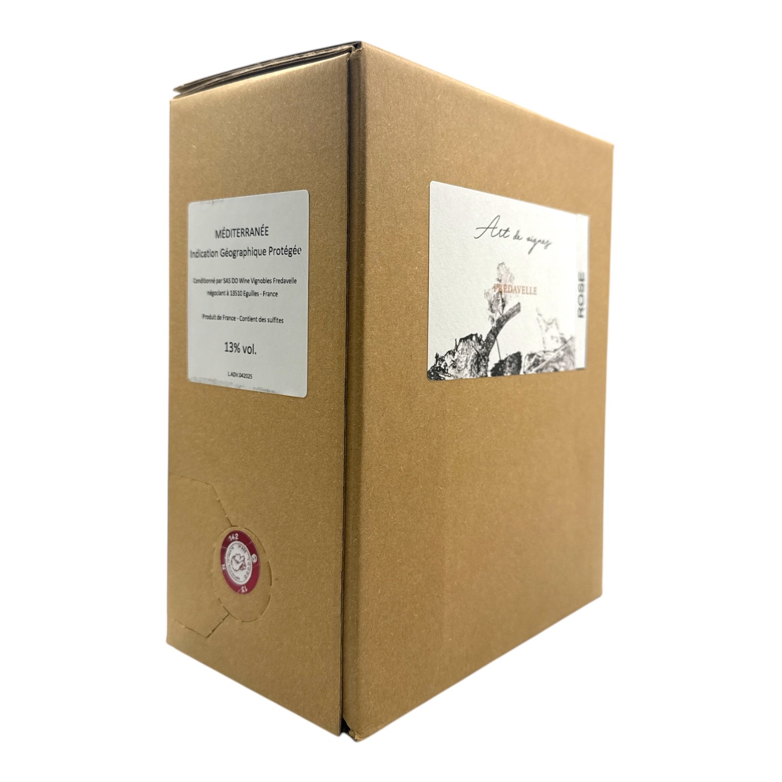 DOMAINE FREDAVELLE IGP Mediteranee Rose 3 Litre Bag-In-Box (equiv. £7.50 bottle) Image