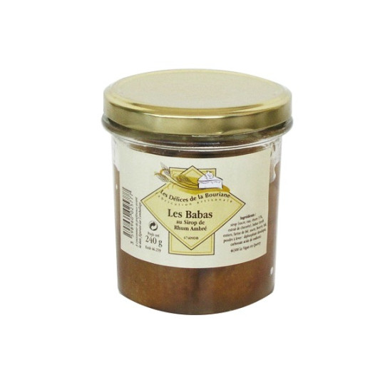 VALETTE Les Babas au Sirop de Rhum Ambré (10 babas) - - Babas with Golden Rum Syrup 240g Jar (67409DB) Image