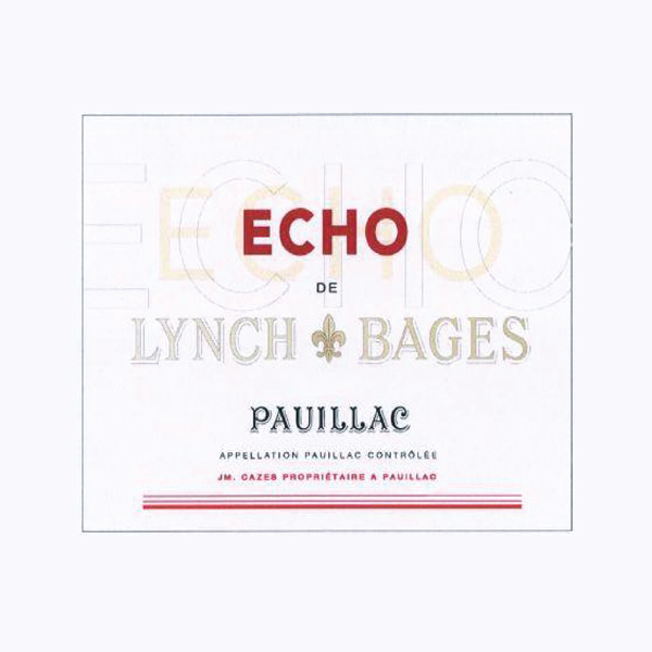 ECHO DE LYNCH BAGES 2nd wine of Ch. Lynch-Bages Pauillac 2021 Bottle 13%abv MV* Image