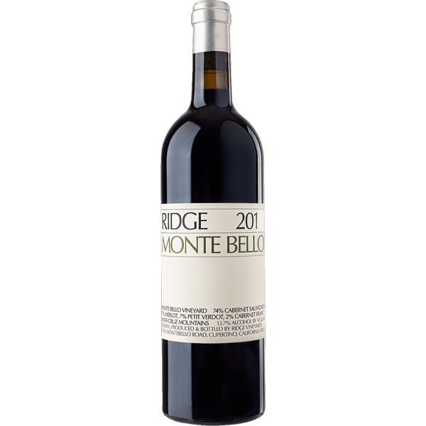 RIDGE VINEYARDS Monte Bello Red - Santa Cruz Mountains, San Francisco Bay, Central Coast 2019 Bottle - NO DISCOUNT Image