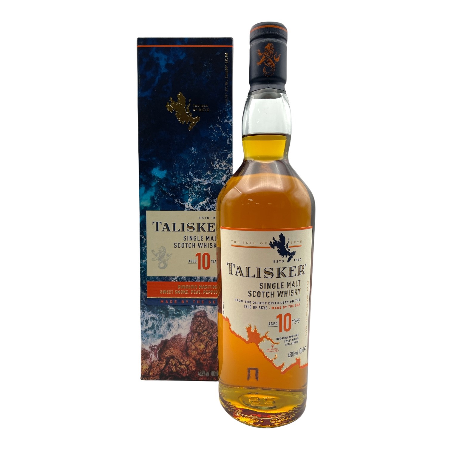 TALISKER 10 Year Old Classic Isle of Skye Single Malt Scotch Whisky Bottle (70cl) 45.8%abv Image