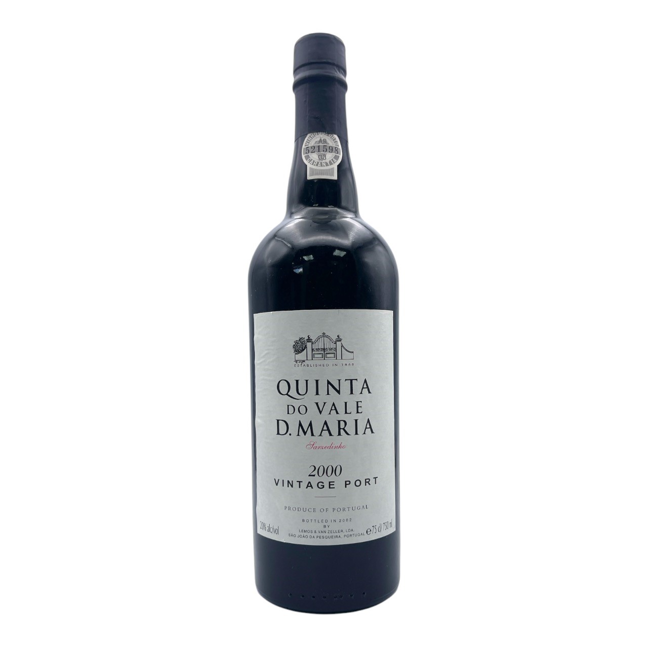 2000 QUINTA DO VALE DONA MARIA Vintage Port, Lemos & Van Zeller Bottle - NO DISCOUNT Image